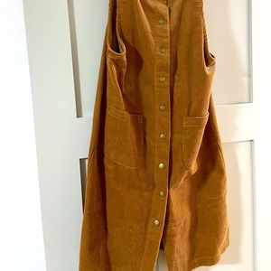 Corduroy Overall Dress
